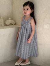 DAZY Young Girl Woven Sleeveless Round Neck Halter Dress, Summer